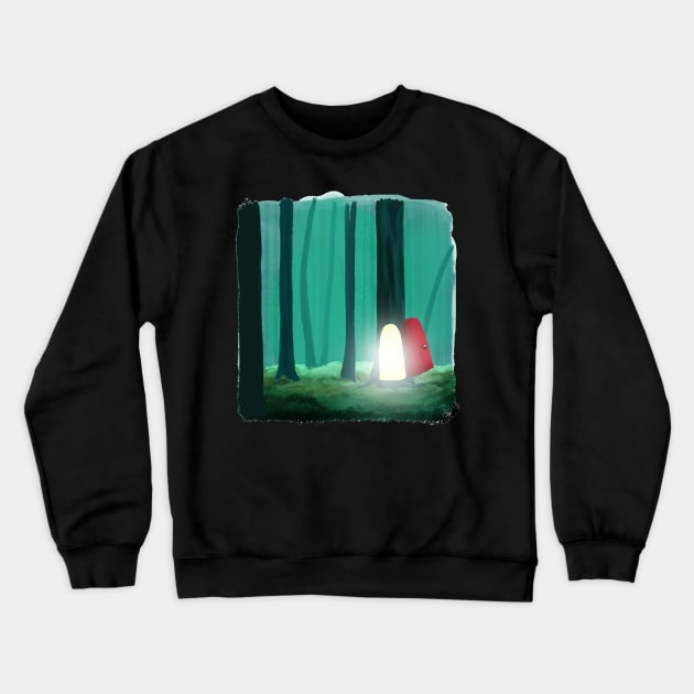 Daily Sketch: Door in the Tree Crewneck Sweatshirt by hollydoesart